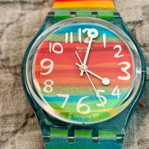 Rainbow Dial Swatch Watch